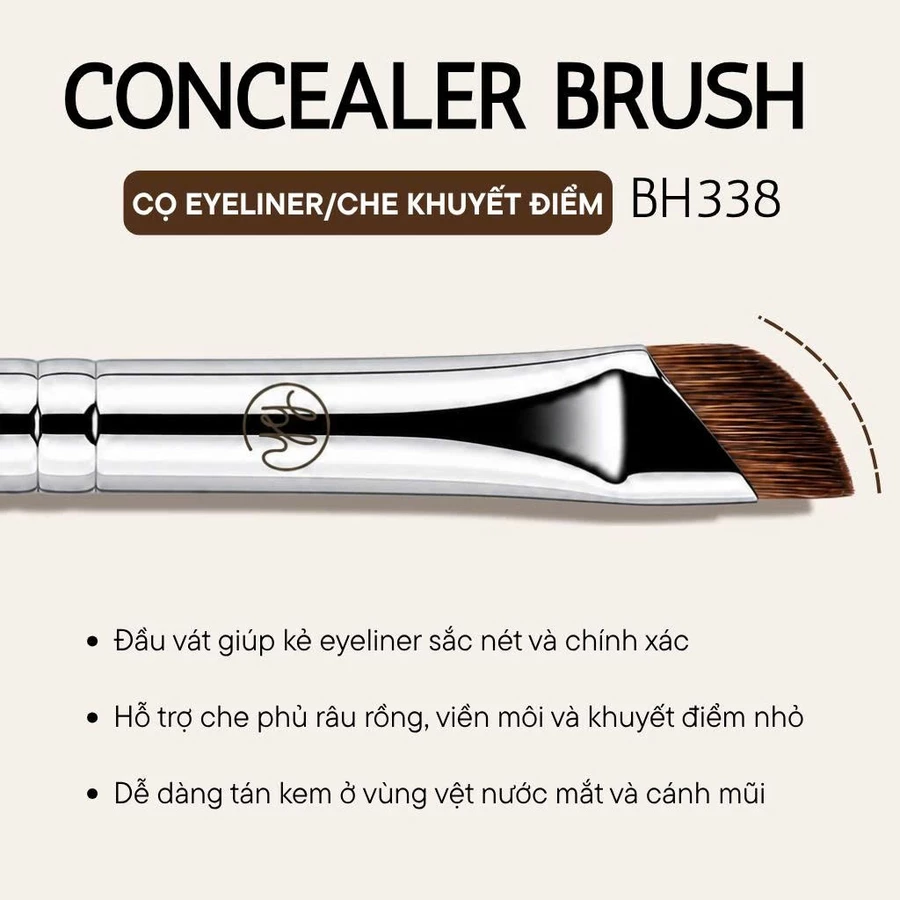 Cọ Tán Kem Che Khuyết Điểm BH Cosmetics Concealer Brush BH338